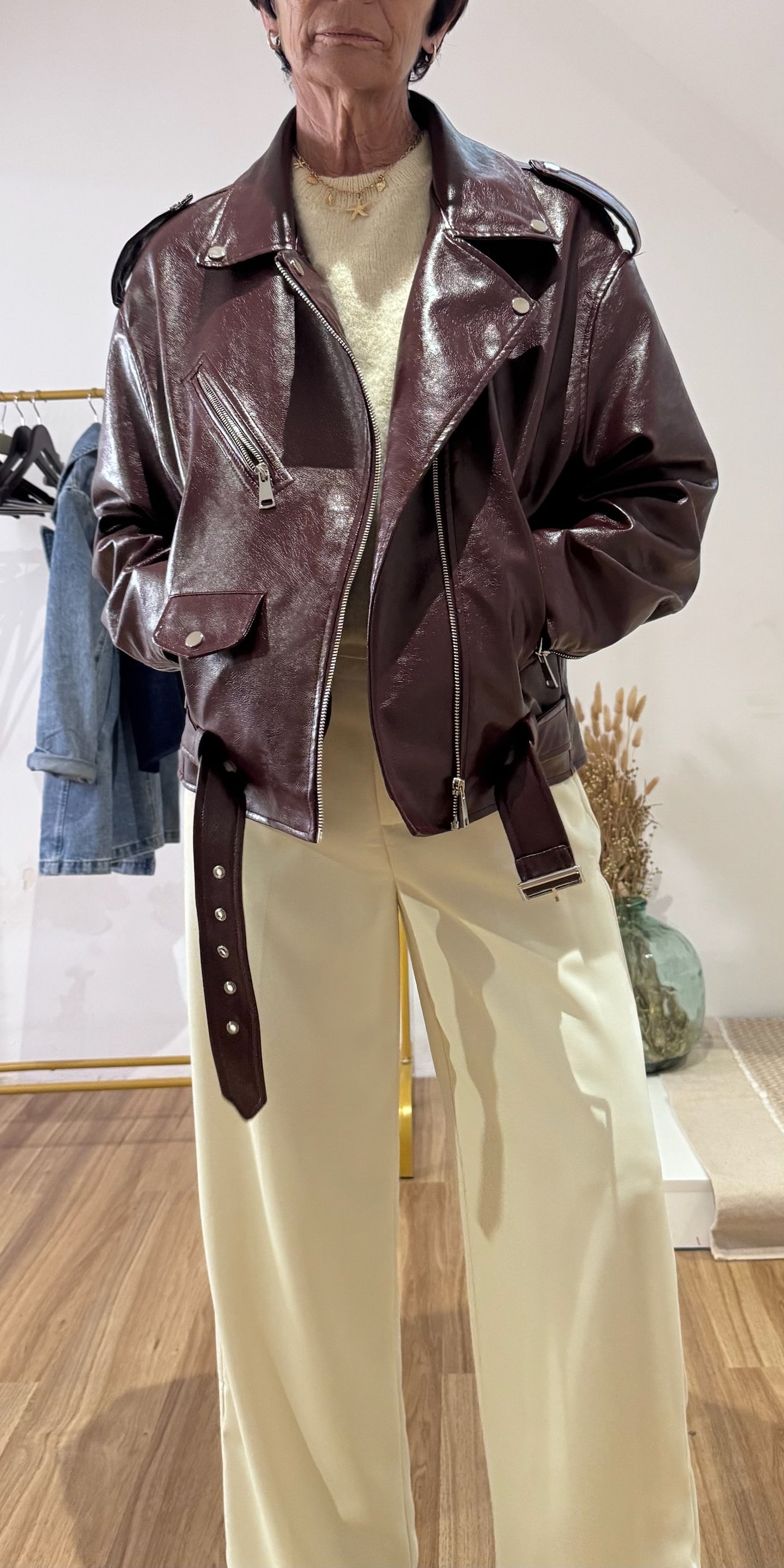 Laure - Veste bordeaux